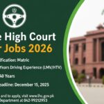Lahore High Court Driver Jobs